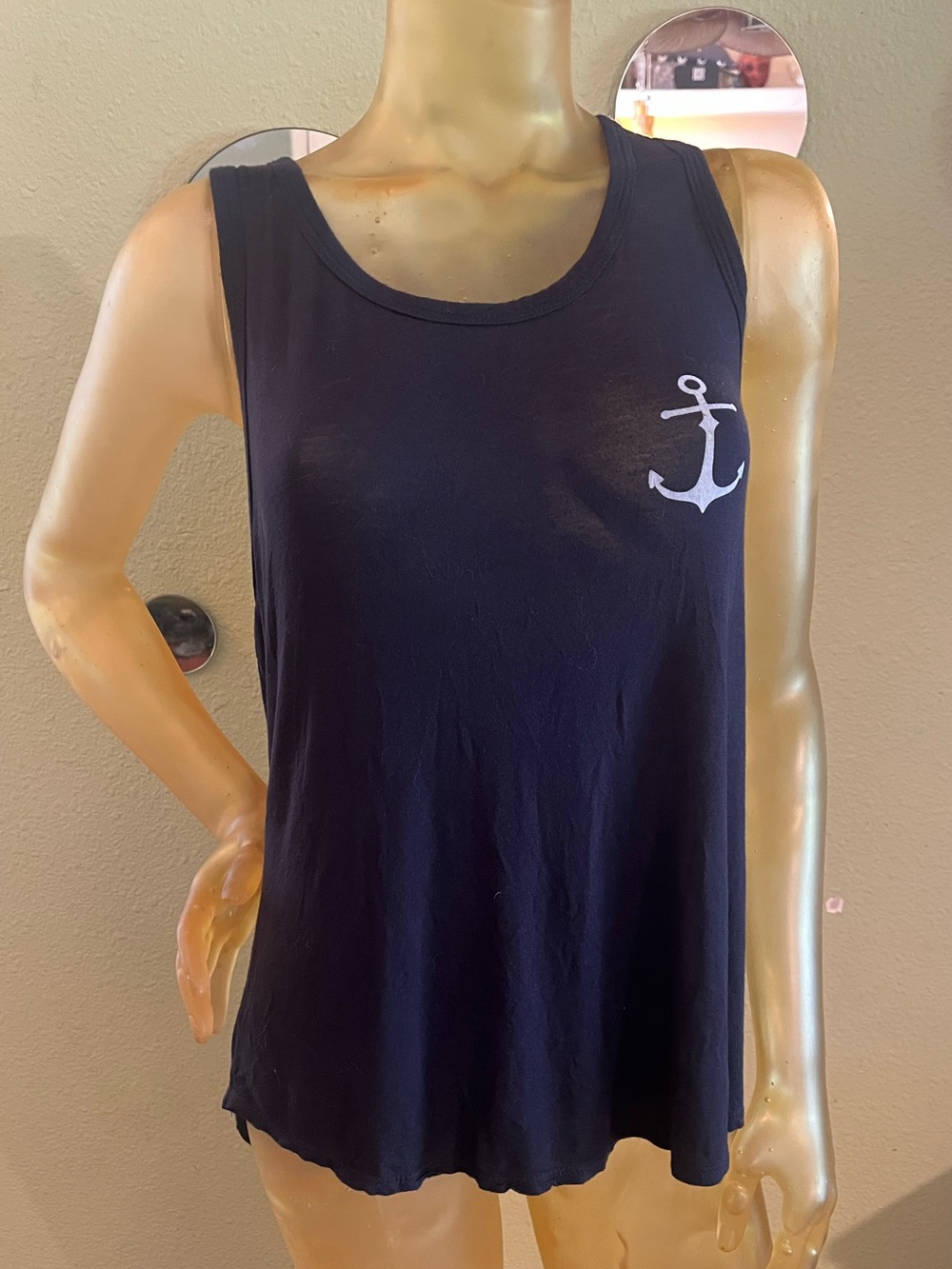 French Pastry Anchor Sleeveless Top